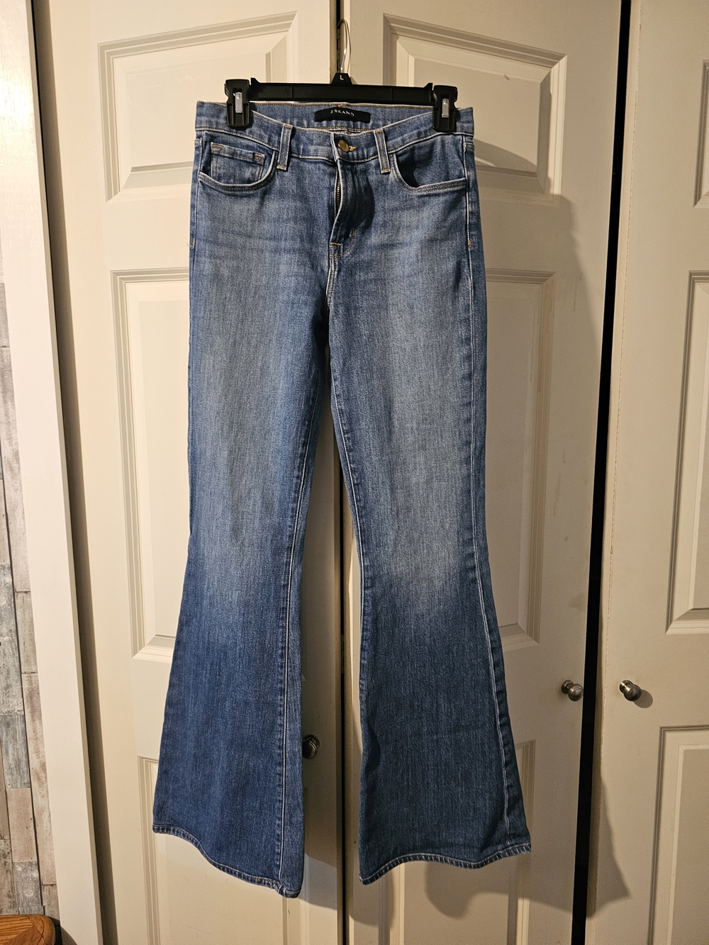 J Brand Light-Mid Blue Flare Jeans